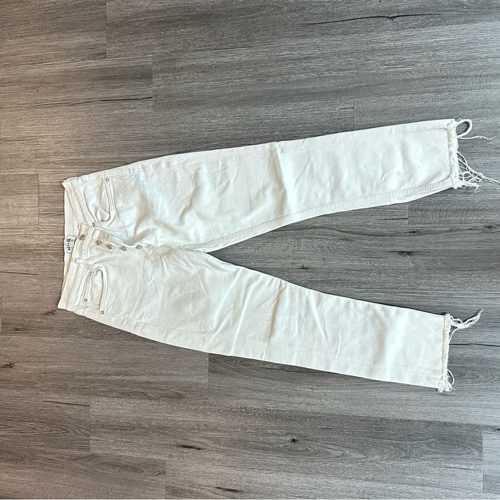 Agolde Riley Raw Hem Cropped Jeans - Picture 2 of 8